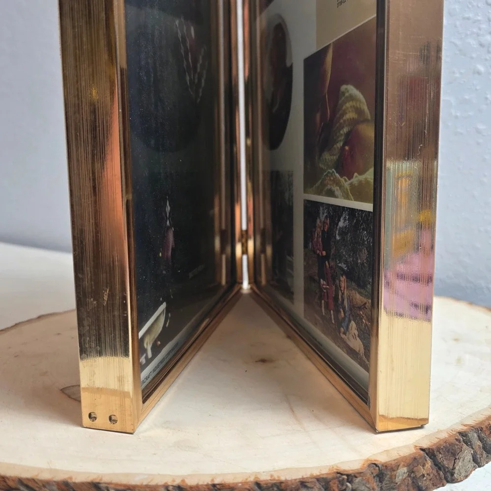CLEARANCE 💲6️⃣Vintage Intercraft Gold Double Hinged Photo Frame The‎ Collection